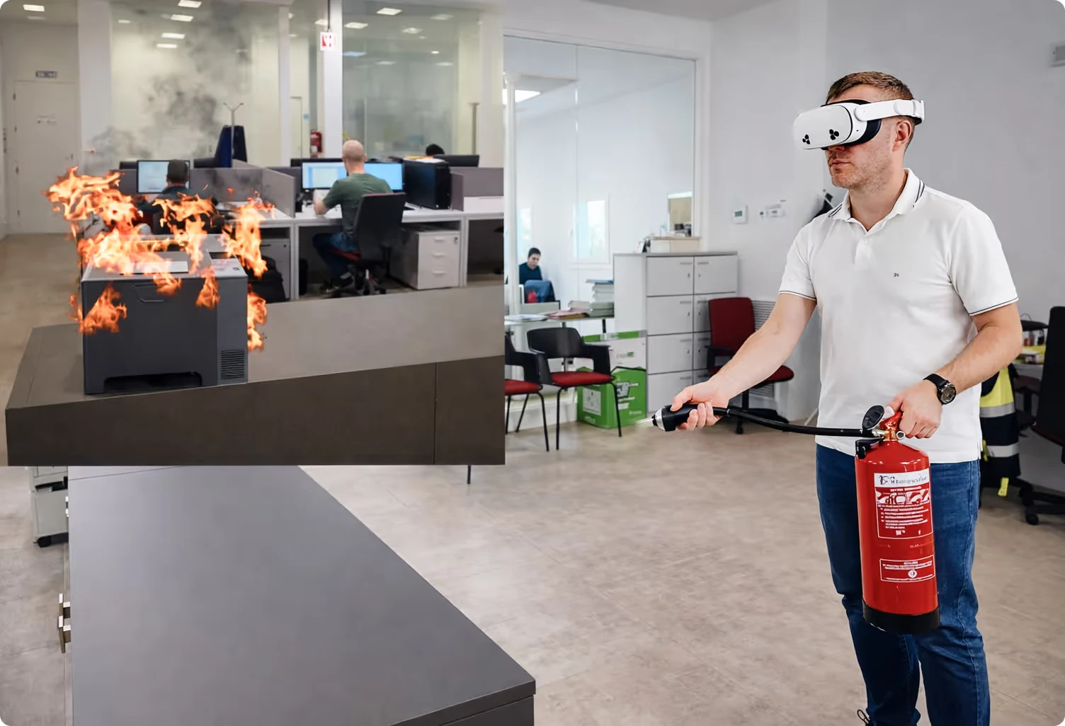 VR, MR and AR sales kits for fire extinguisher manufacturers